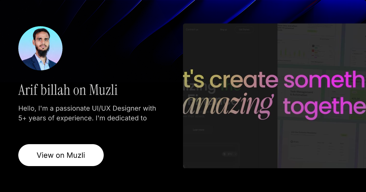 Arif billah on Muzli