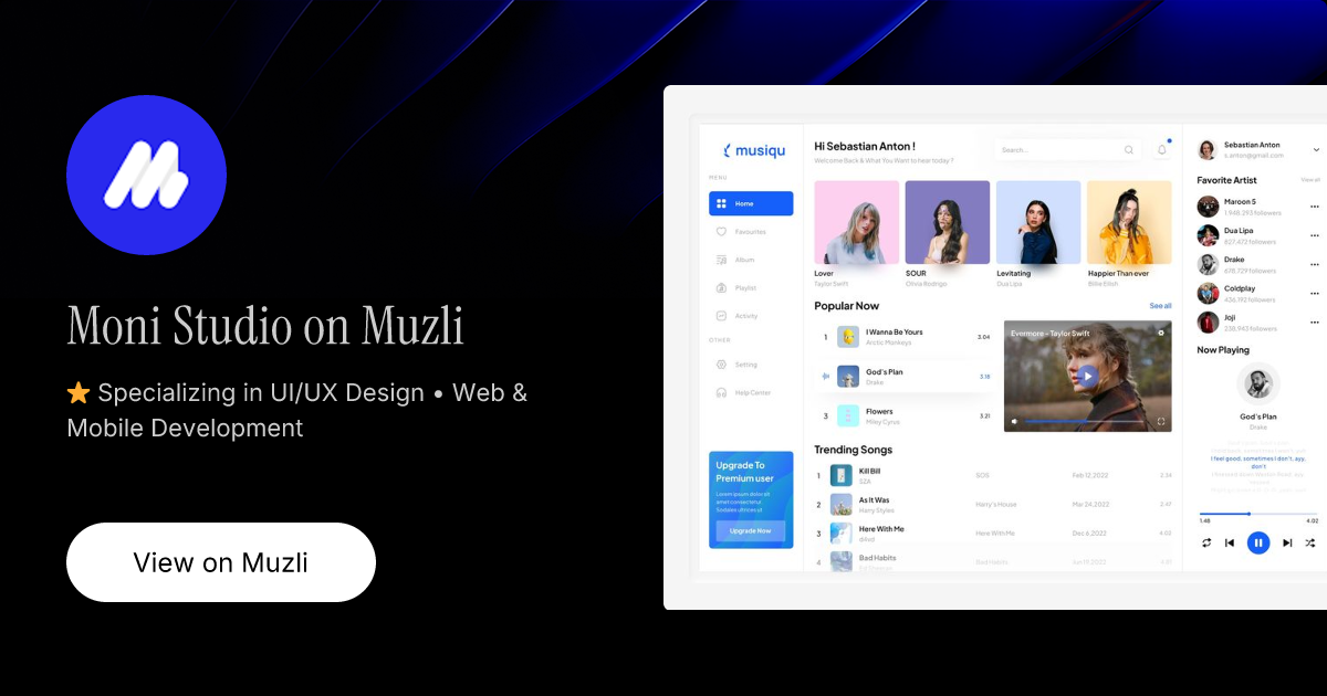 Moni Studio on Muzli