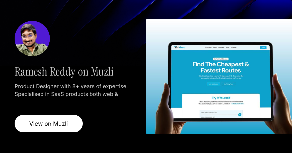 Ramesh Reddy on Muzli