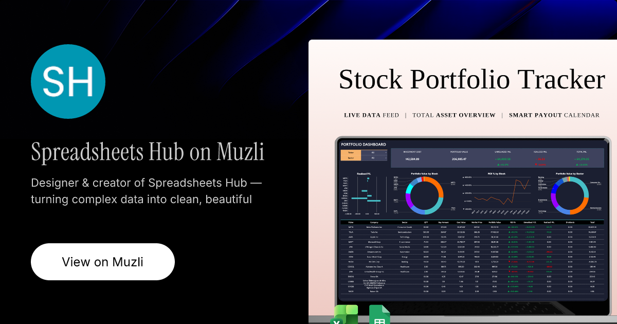 Spreadsheets Hub on Muzli